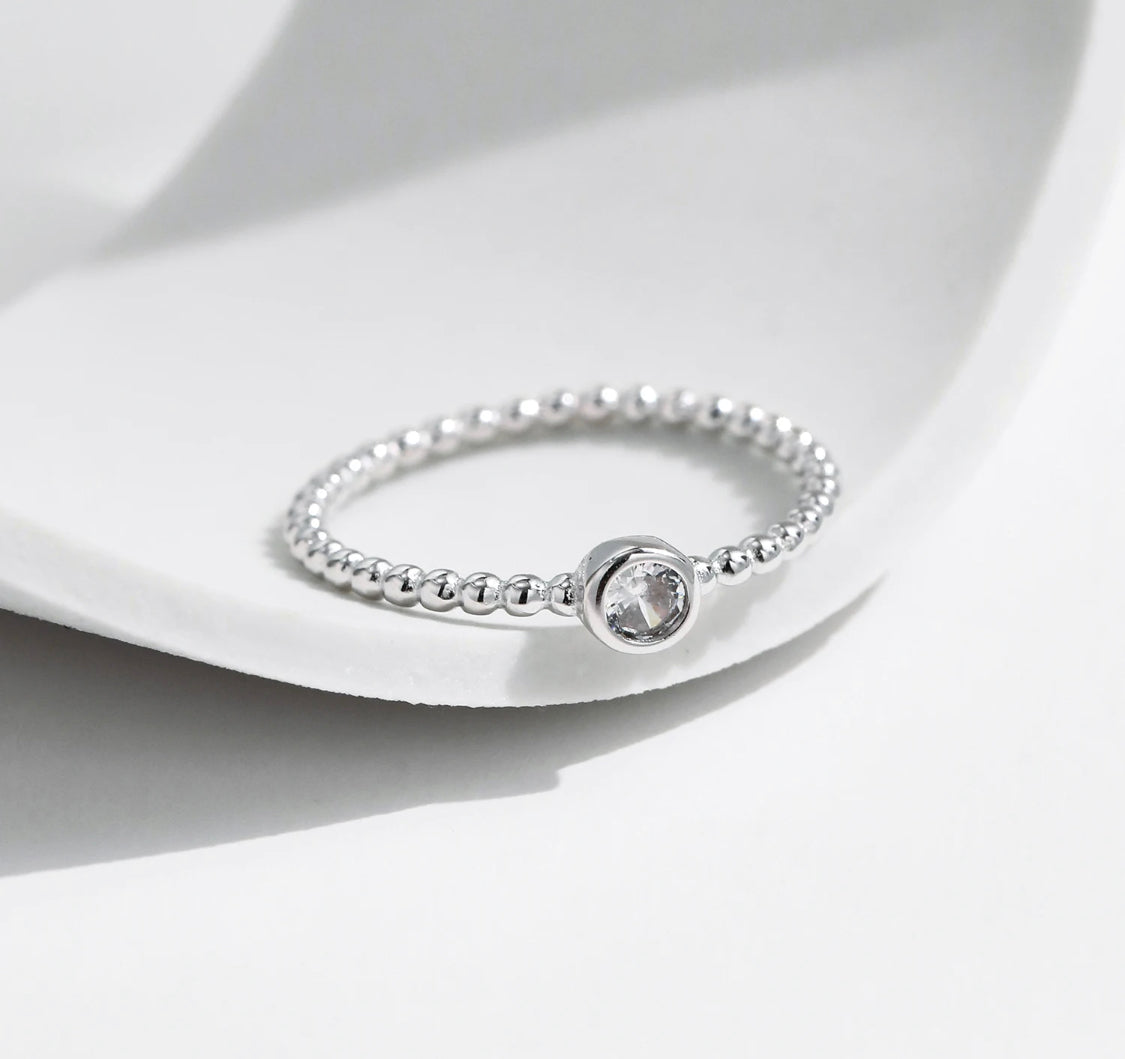 INEL DE LOGODNA DIN ARGINT 925 CU MOISSANITE