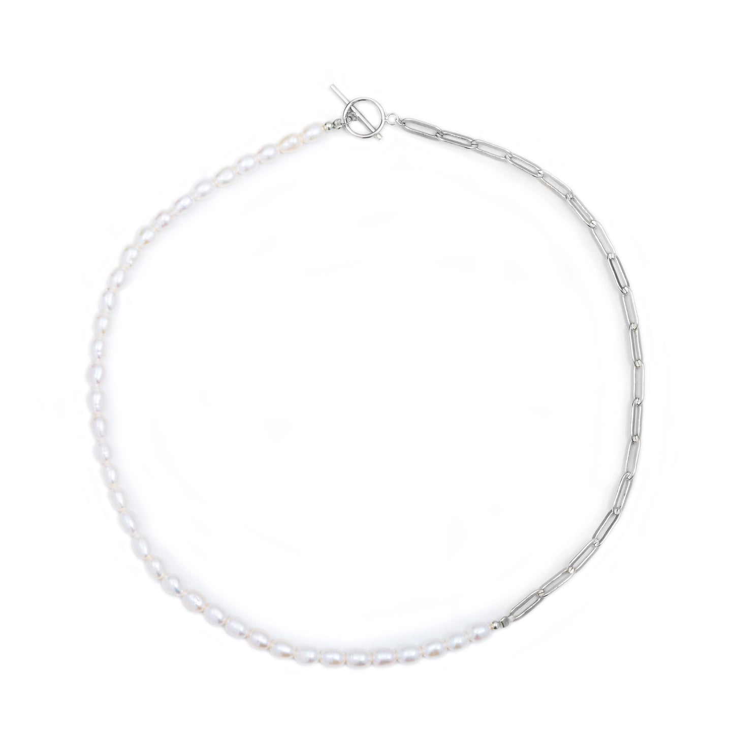 COLIER DIN ARGINT 925 - HALF PEARLS