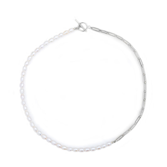 COLIER DIN ARGINT 925 - HALF PEARLS