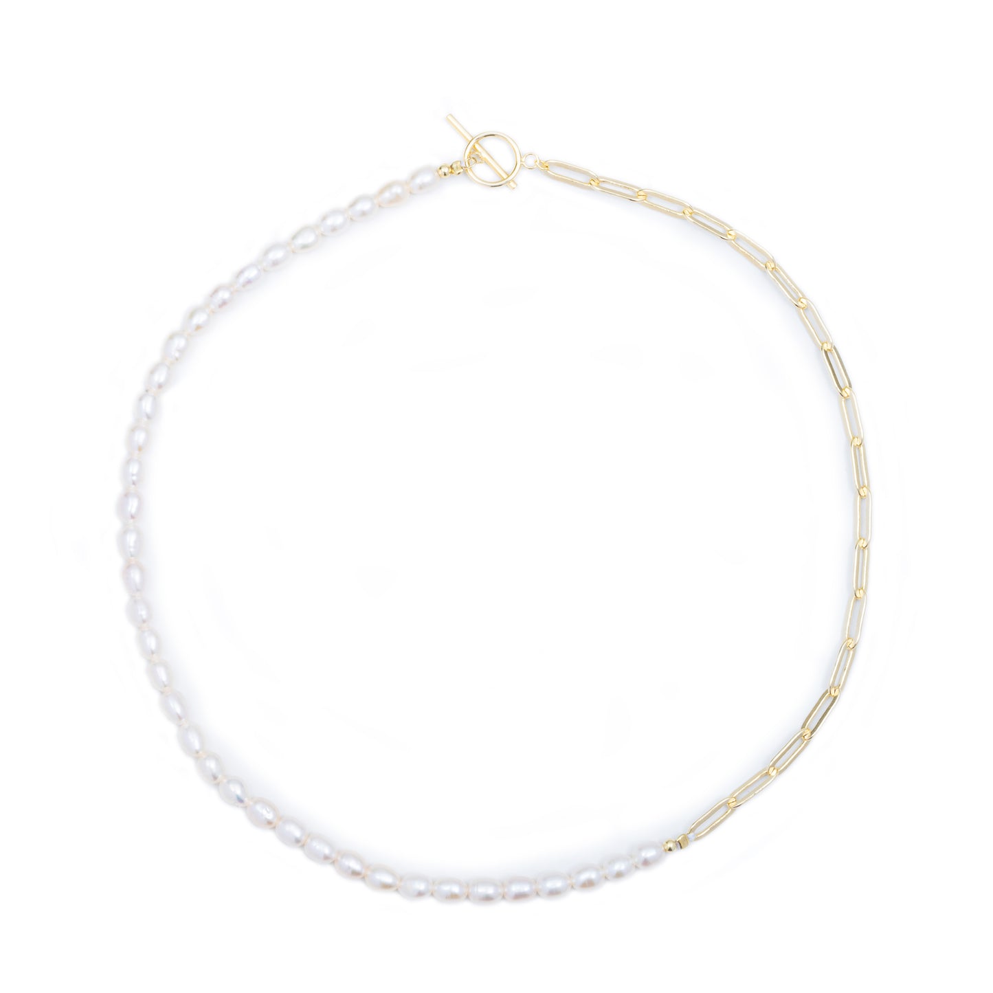 COLIER DIN ARGINT 925 - HALF PEARLS