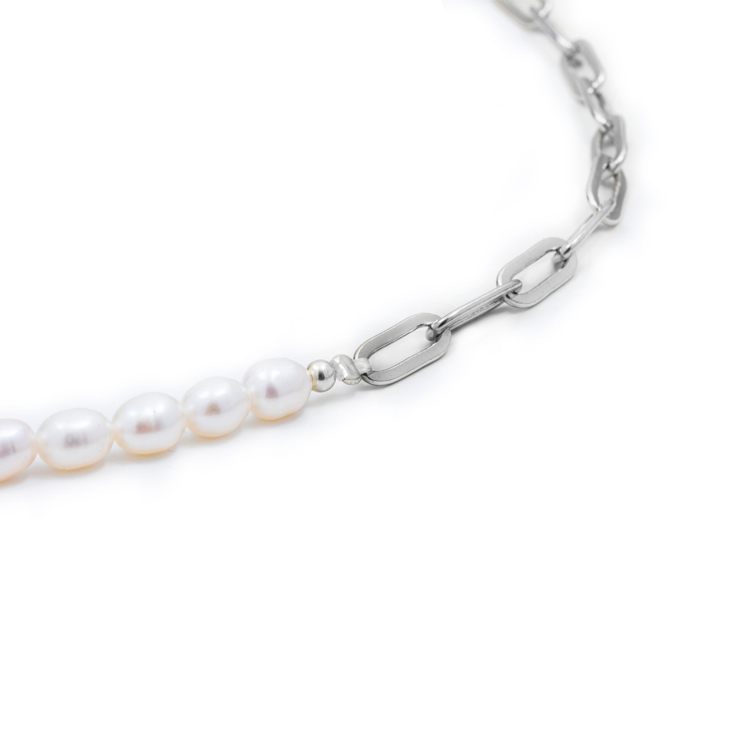 COLIER DIN ARGINT 925 - HALF PEARLS