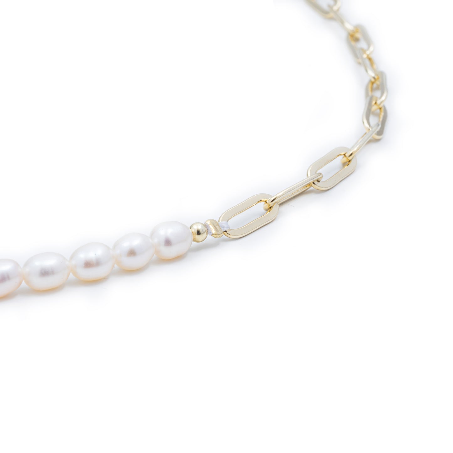 COLIER DIN ARGINT 925 - HALF PEARLS