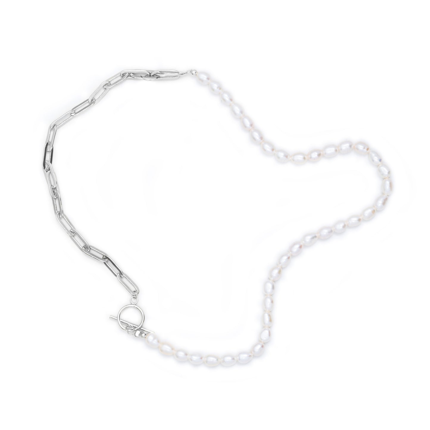 COLIER DIN ARGINT 925 - HALF PEARLS