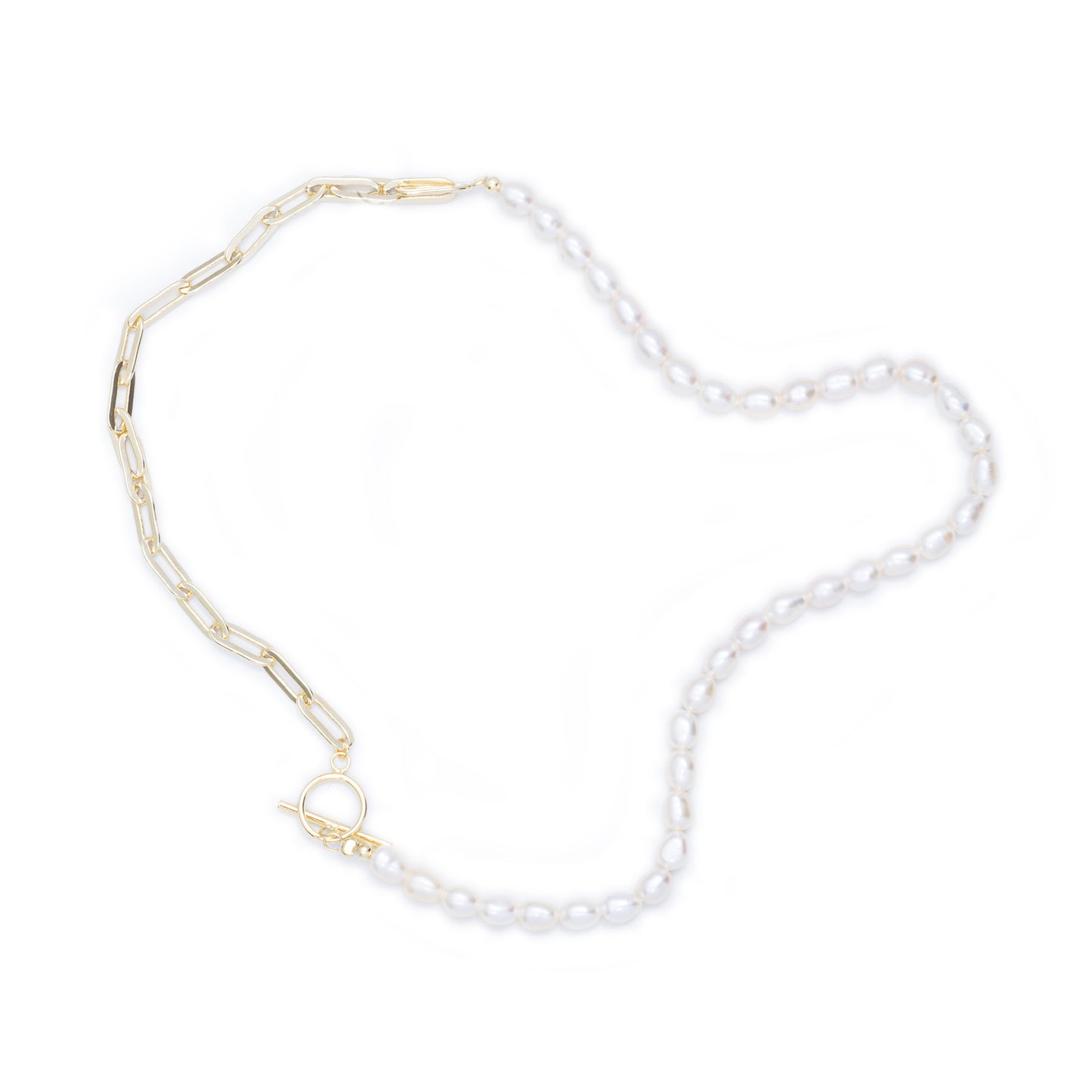 COLIER DIN ARGINT 925 - HALF PEARLS