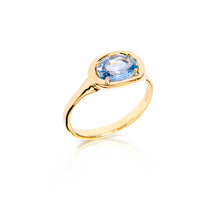 Load image into Gallery viewer, INEL DIN AUR 14K - SAFIR ALBASTRU NATURAL
