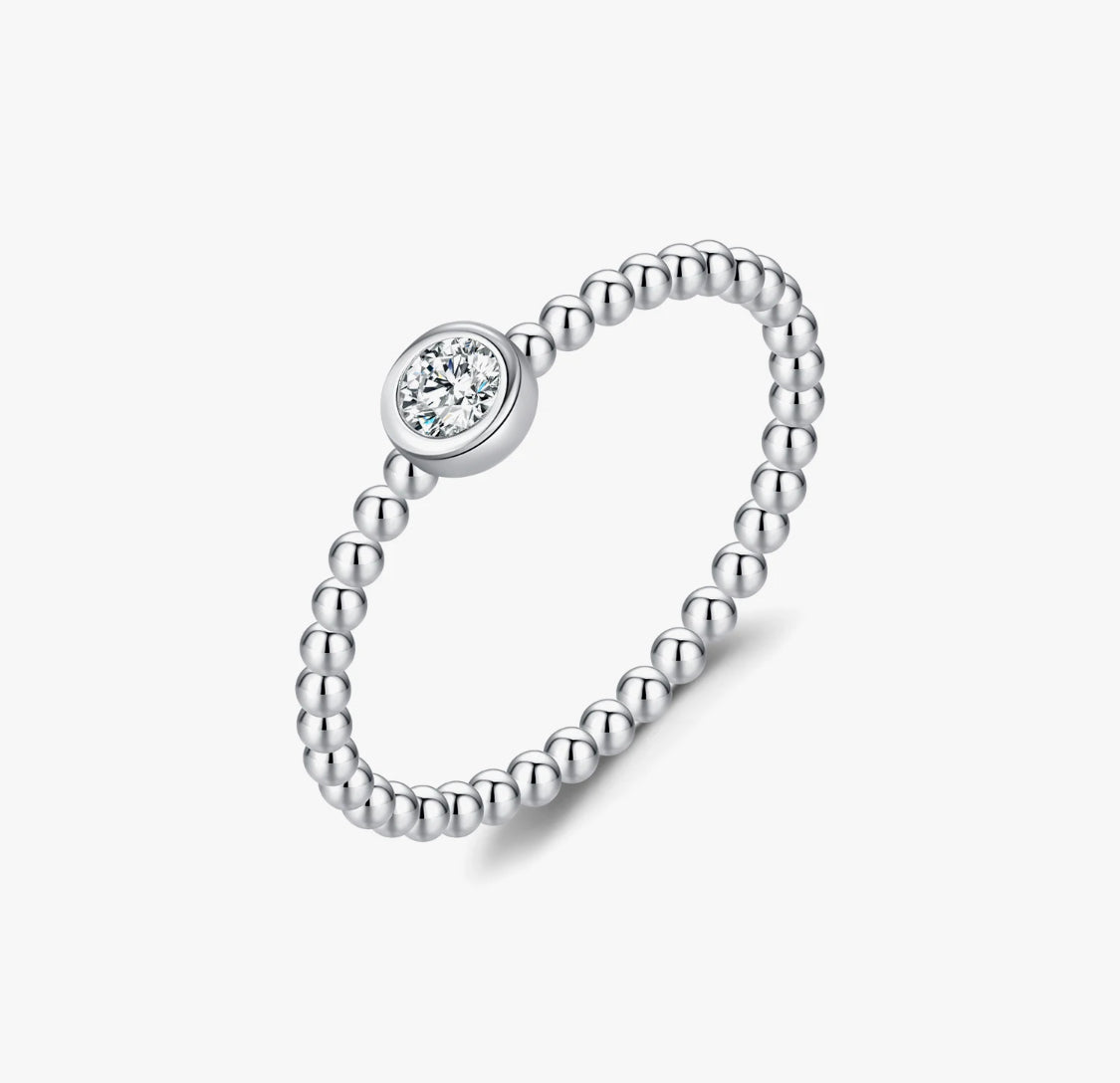 INEL DE LOGODNA DIN ARGINT 925 CU MOISSANITE