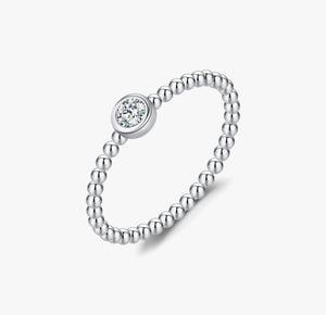 INEL DE LOGODNA DIN ARGINT 925 CU DIAMANT MOISSANITE