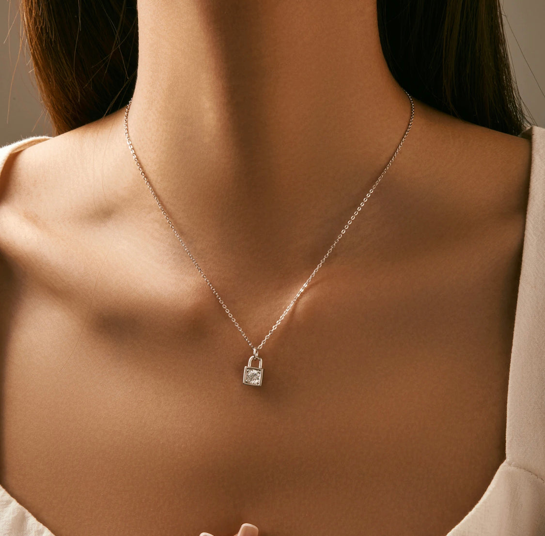 COLIER DIN ARGINT 925 CU MOISSANITE 0,5 CT