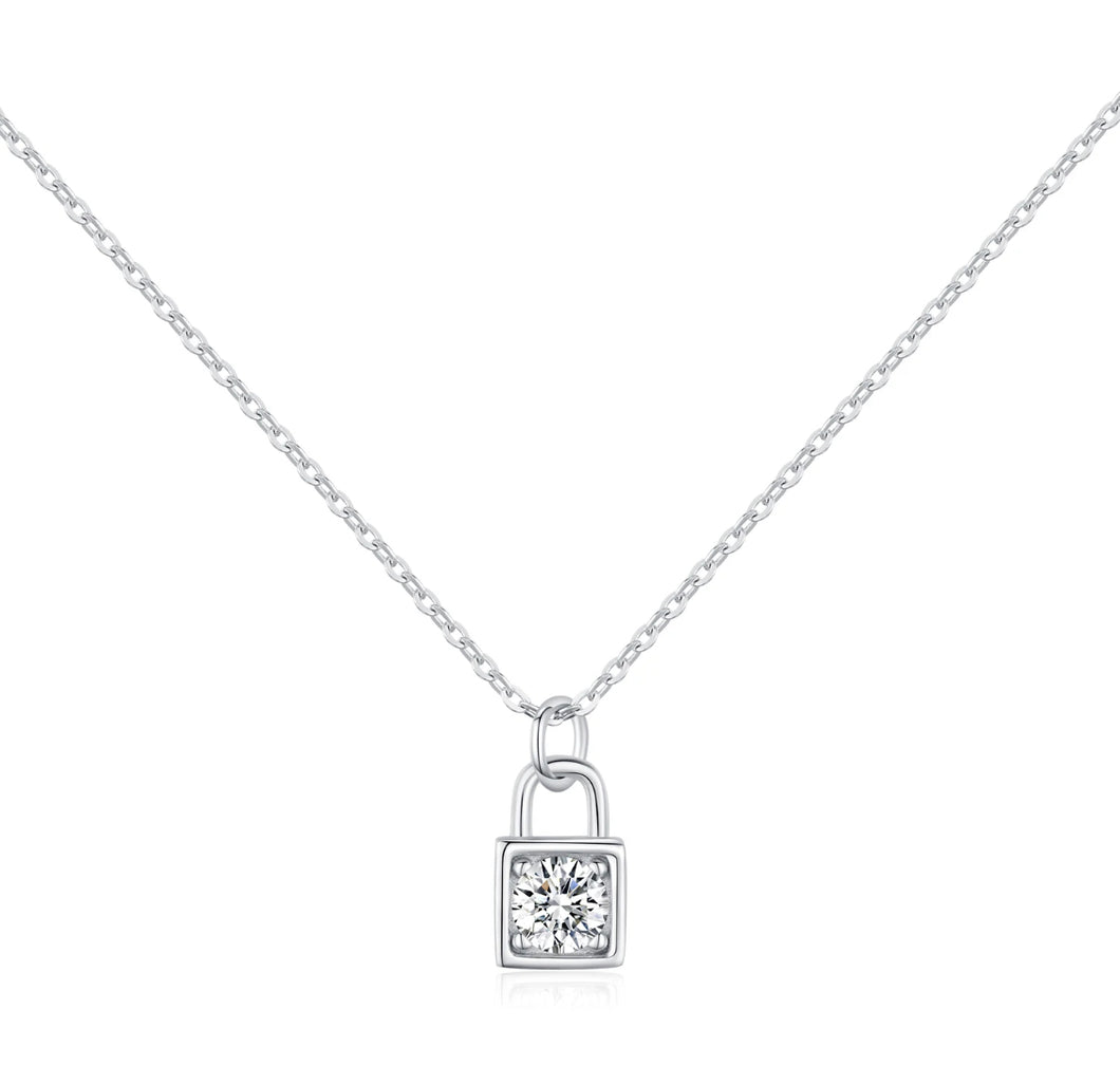 COLIER DIN ARGINT 925 CU DIAMANT MOISSANITE 0,5 CT