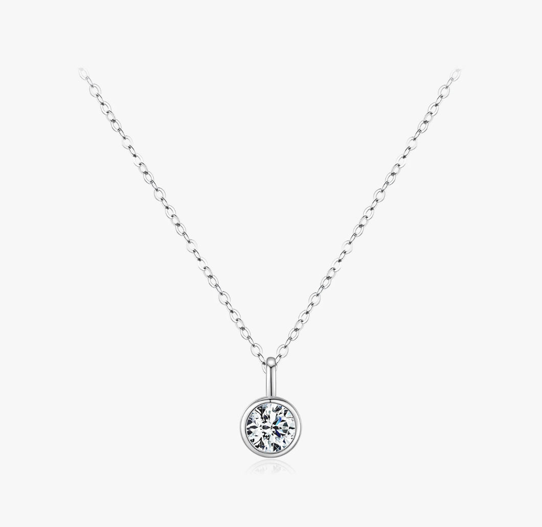 COLIER DIN ARGINT 925 CU DIAMANT MOISSANITE 1,00 CT