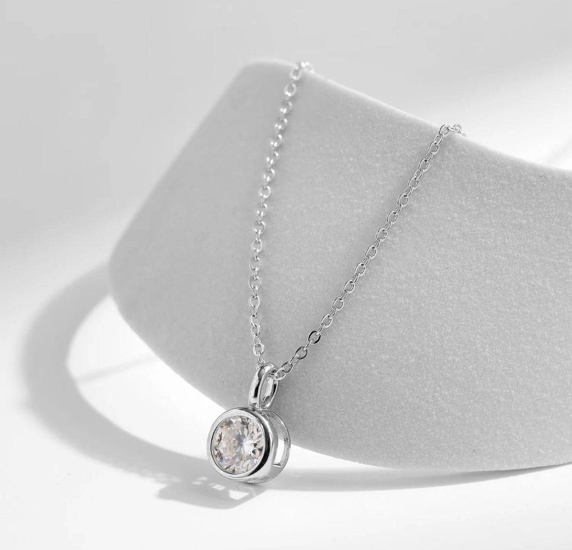 COLIER DIN ARGINT 925 CU MOISSANITE 1,00 CT