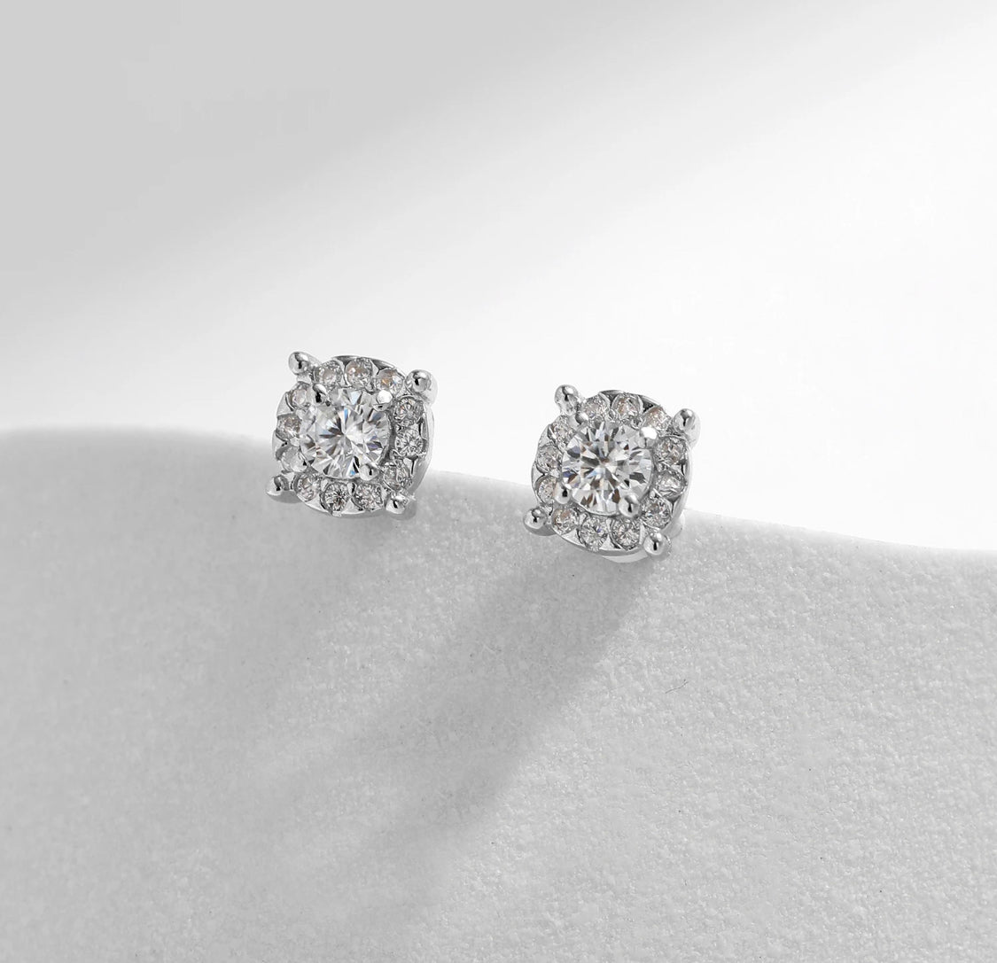 CERCEI DIN ARGINT CLASICI 925  CU MOISSANITE