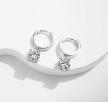 Load image into Gallery viewer, CERCEI DIN ARGINT 925 CU DIAMANTE MOISSANITE 1 CT
