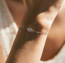 Load image into Gallery viewer, BRATARA DIN ARGINT 925 CU DIAMANT MOISSANITE 0,5 CT

