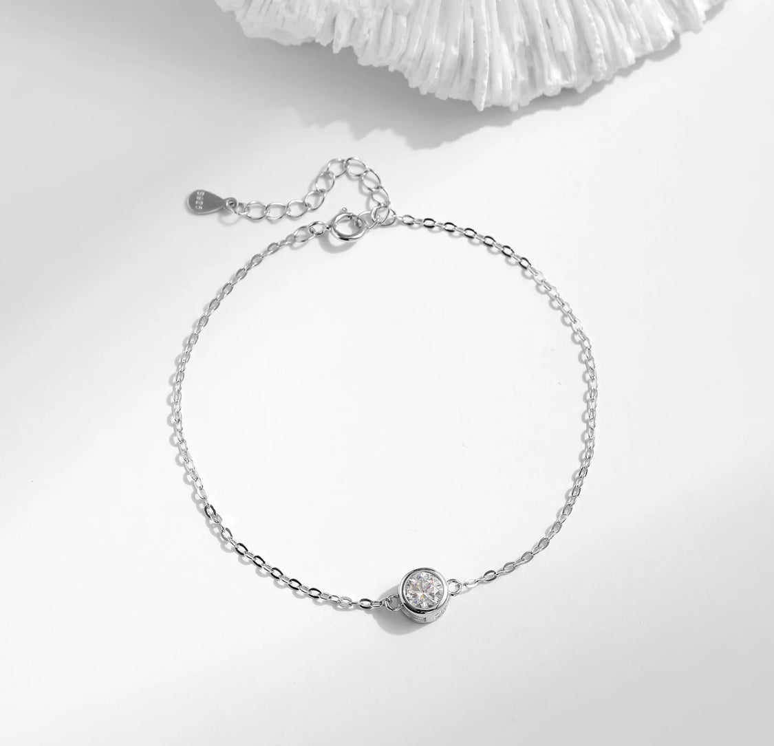 BRATARA DIN ARGINT 925 CU MOISSANITE 0,5 CT