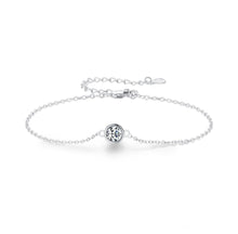 Load image into Gallery viewer, BRATARA DIN ARGINT 925 CU DIAMANT MOISSANITE 0,5 CT
