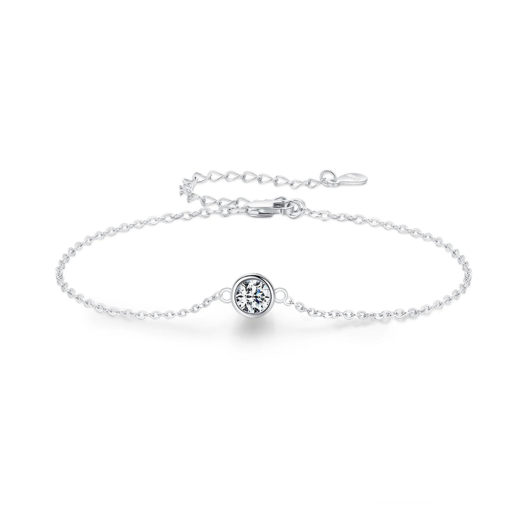 BRATARA DIN ARGINT 925 CU DIAMANT MOISSANITE 0,5 CT