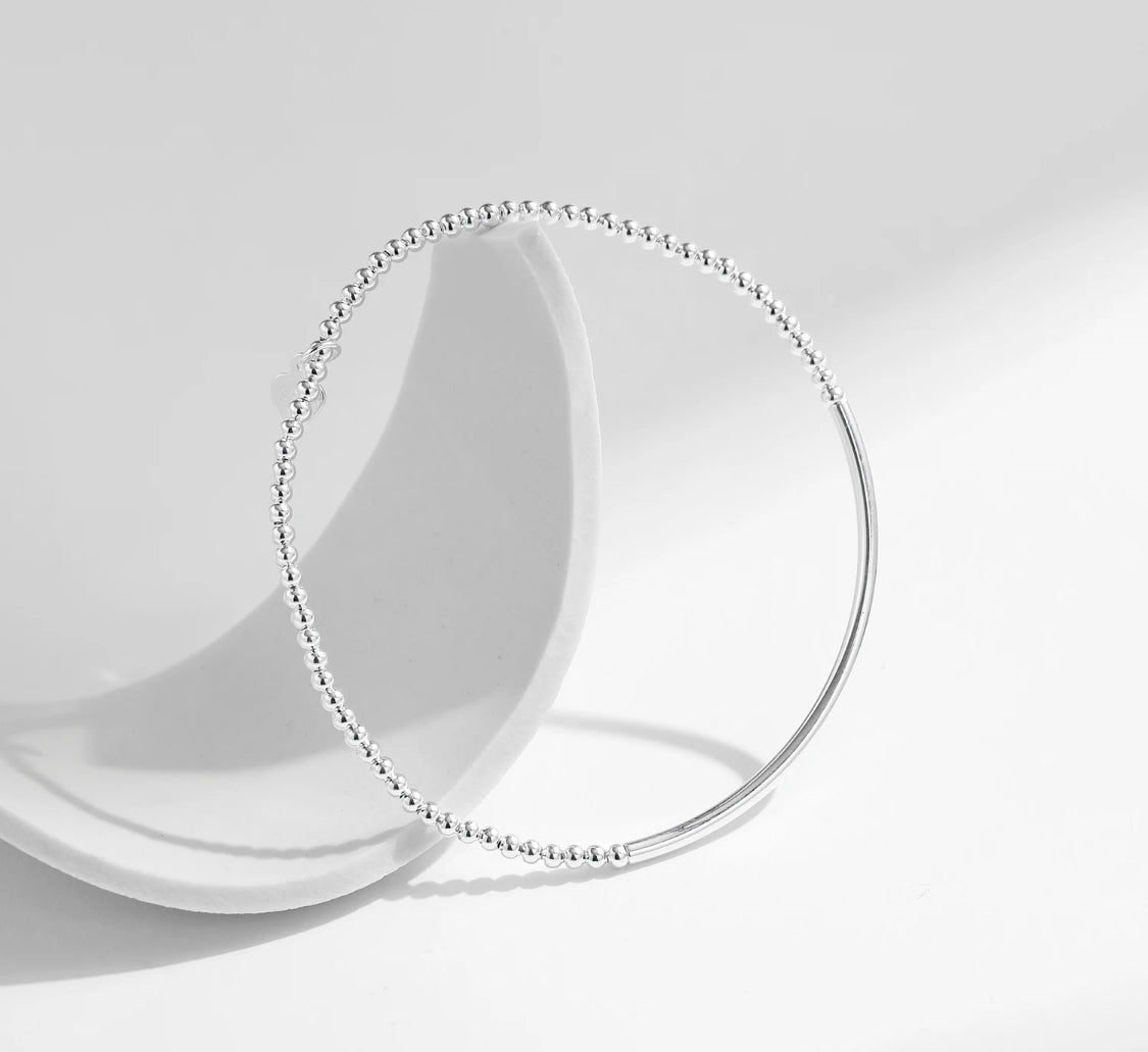 BRATARA CU BILE DIN ARGINT 925 SI INIMA