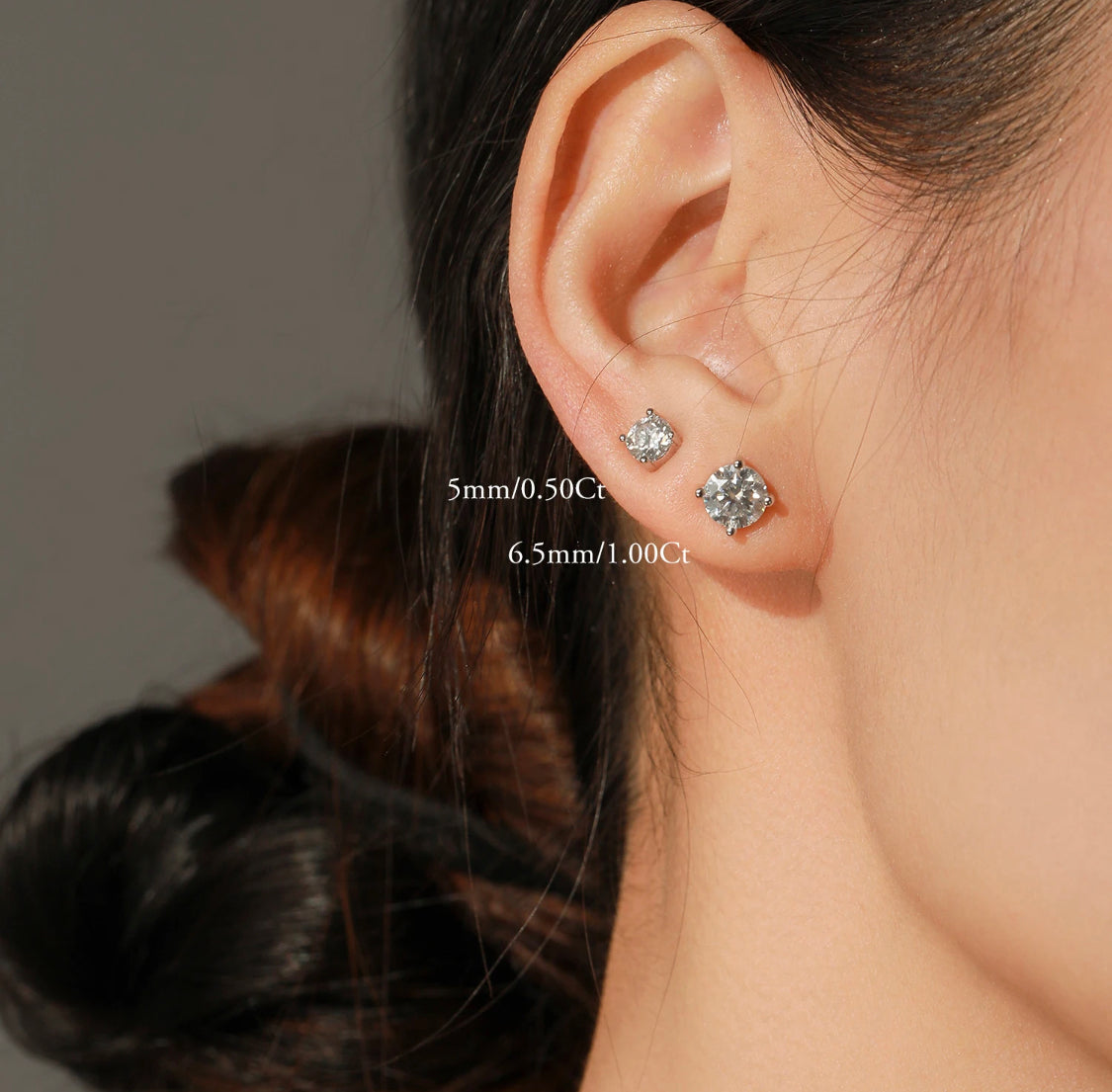 CERCEI DIN ARGINT 925 CU MOISSANITE