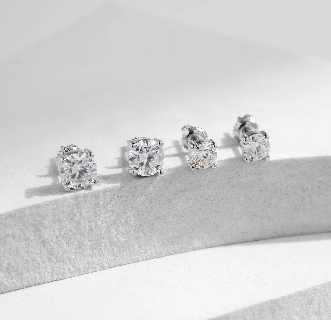 CERCEI DIN ARGINT 925 CU MOISSANITE