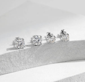 CERCEI DIN ARGINT 925 CU DIAMANTE MOISSANITE