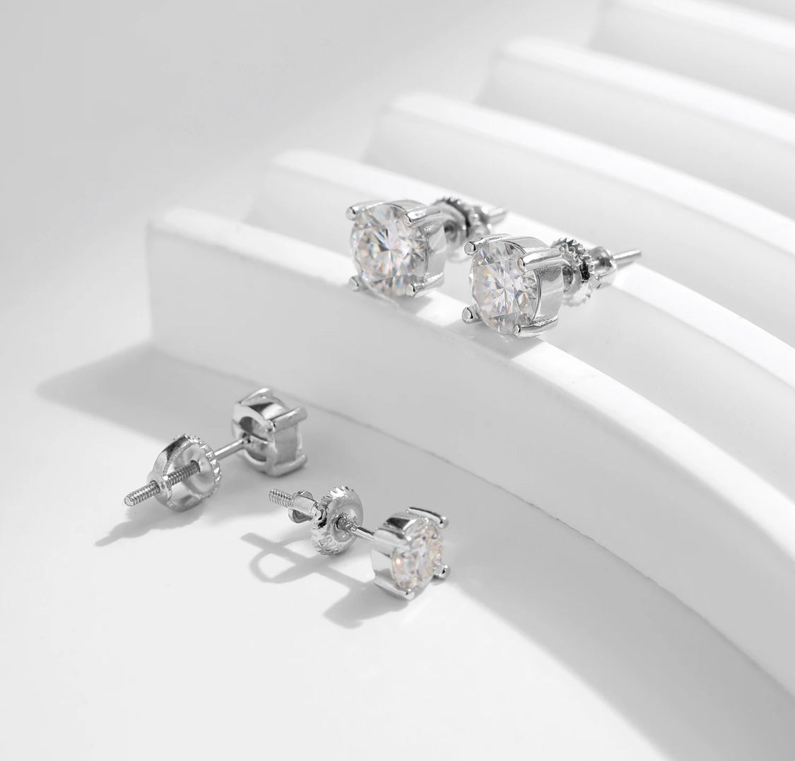 CERCEI DIN ARGINT 925 CU MOISSANITE