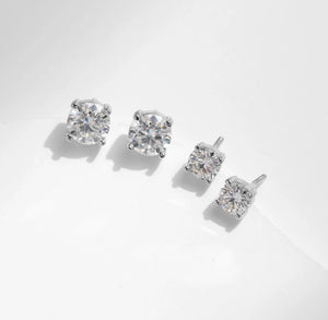 CERCEI DIN ARGINT 925 CU DIAMANTE MOISSANITE