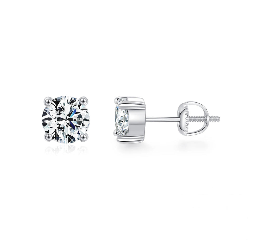 CERCEI DIN ARGINT 925 CU DIAMANTE MOISSANITE